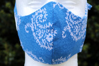 Blue Paisley Face Mask