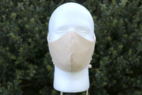 Beige Grid Face Mask