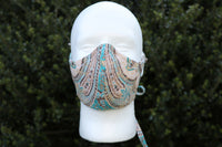 Turquoise Paisley Face Mask