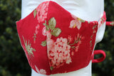 Red Flower Face Mask