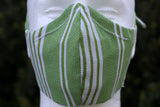 Moss Green Stripes Face Mask