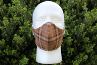 Brown Plaid Face Mask