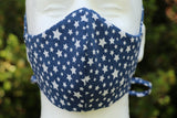 Blue & White Stars Face Mask