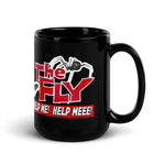The Fly - Help Me! Black Glossy Mug
