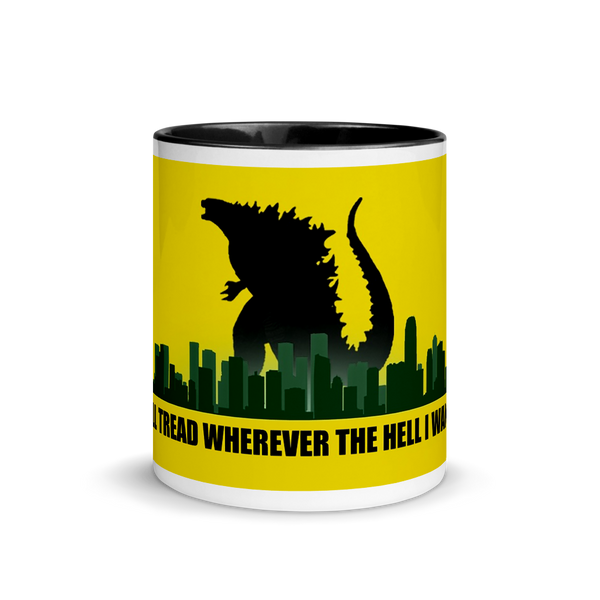 Godzilla 11 oz Coffee Mug - I'll Tread Wherever the Hell I Want
